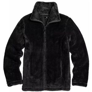 NWT 32 Degrees Heat black faux fur fleece jacket